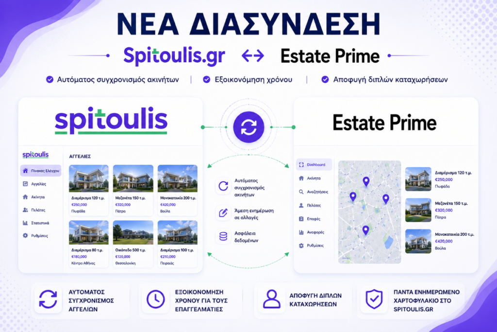 Νέα Διασύνδεση με το Estate Prime CRM